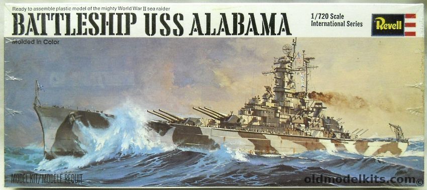 Revell 1/720 USS Alabama BB60 Battleship, H487 plastic model kit